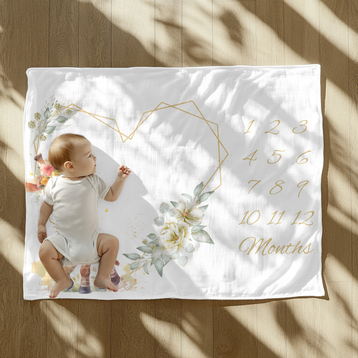 Giraffe Milestone Blanket