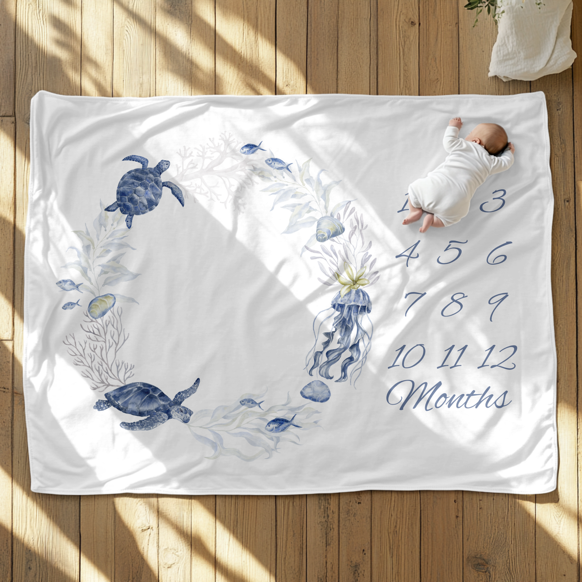 Sea Life Milestone Blanket