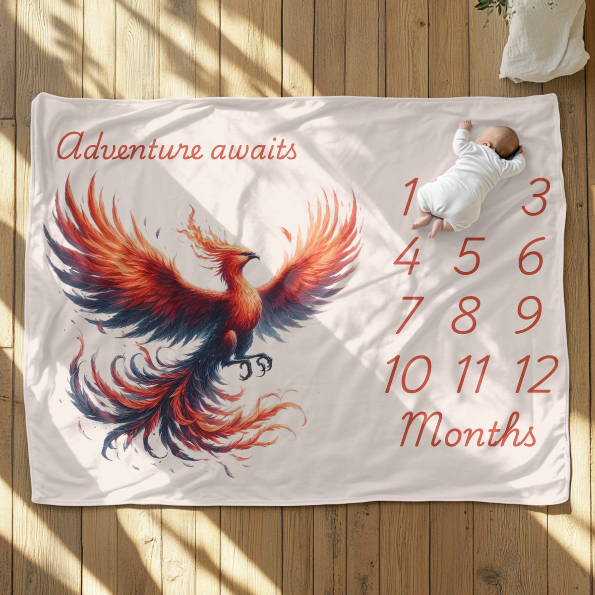 Pheonix Bird Milestone Blanket