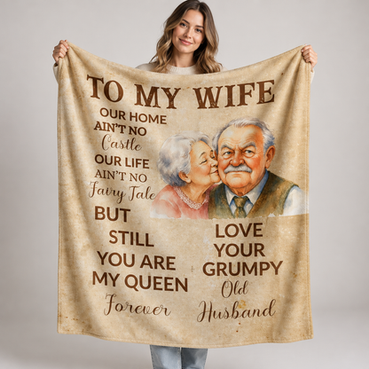 Grumpy Old Husband Blanket
