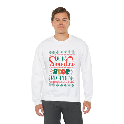 Santa Stop Judging Me Christmas Ugly Sweater Sweatshirt
