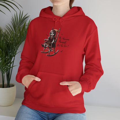 Horrors Persist But So Do I Annabelle Creepy Doll Hoodie Pullover