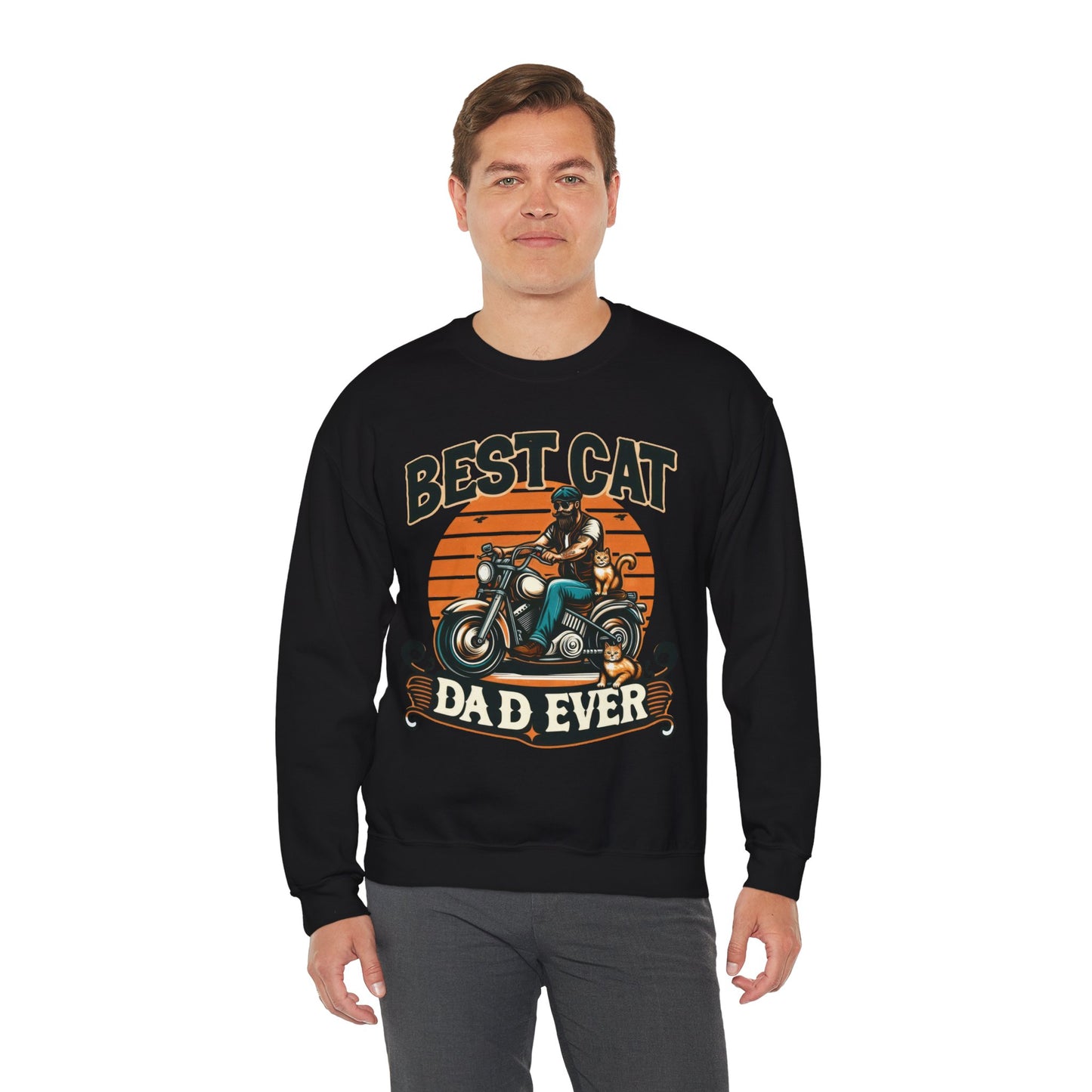 Best Motorcycle Cat Dad Ever Sweatshirt