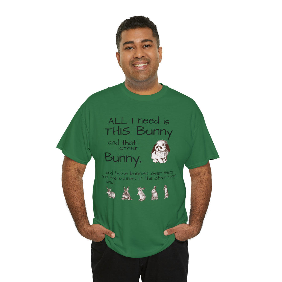 All The Bunnies Rabbit lover Unisex Heavy Cotton Tee