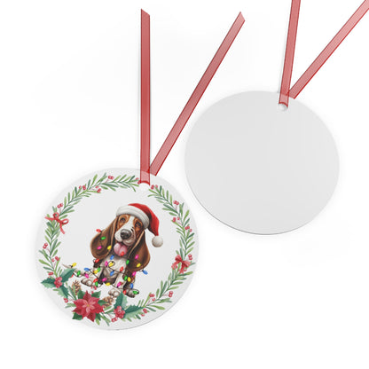 Basset Hound Dog in Lights Ornament