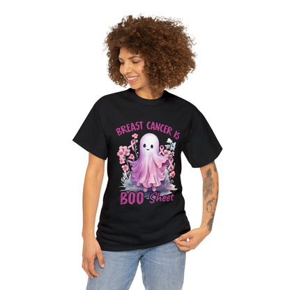 Breast Cancer Is Boo Sheet Halloween Short Sleeve Tee