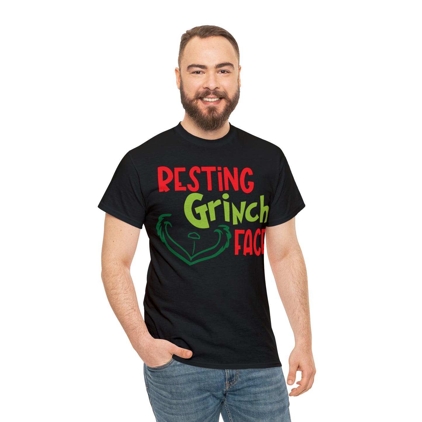 Resting Grinch Face Christmas Short Sleeve Tee