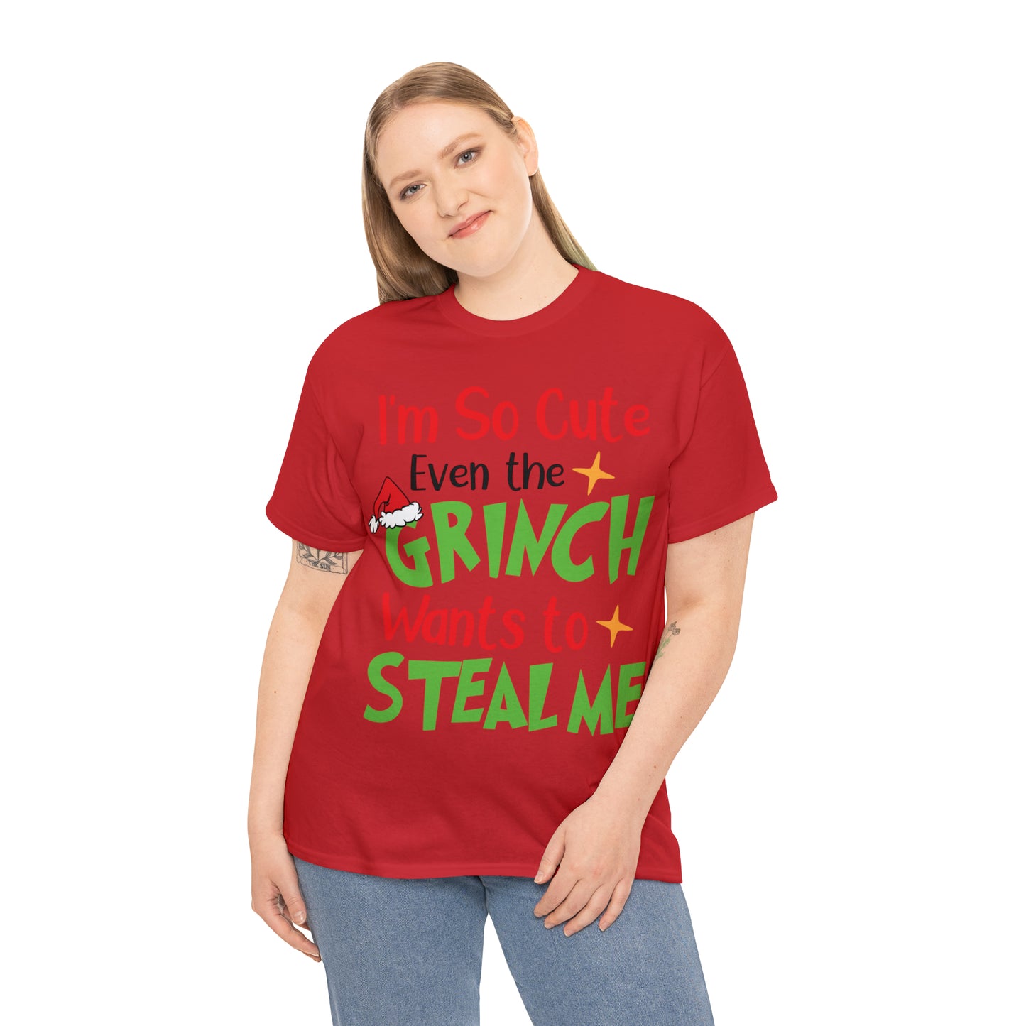 I'm So Cute Even The Grinch Wants to Steal Me Christmas Short Sleeve Tee