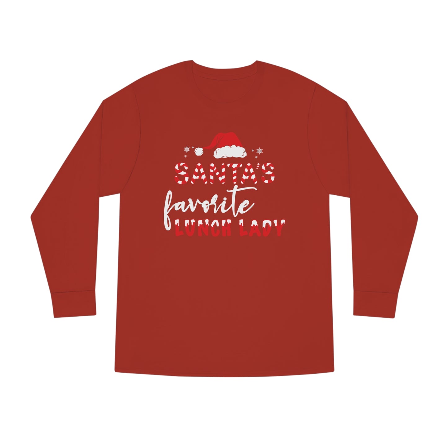 Santa's Favorite Lunch Lady Christmas Long Sleeve Tee