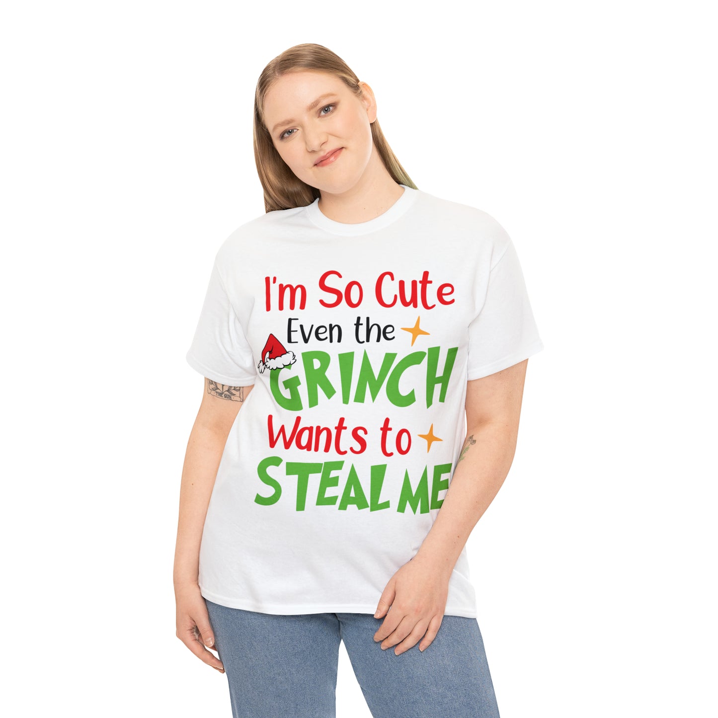 I'm So Cute Even The Grinch Wants to Steal Me Christmas Short Sleeve Tee