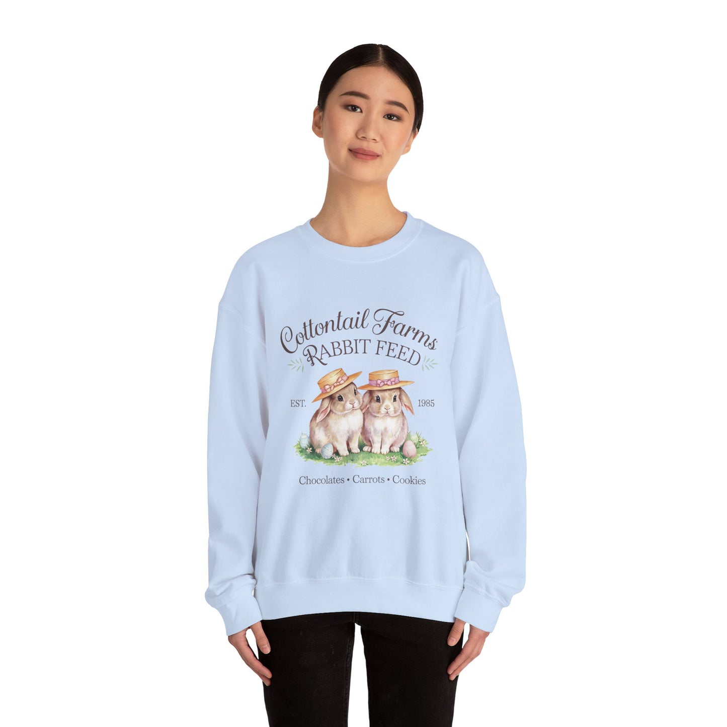 Easter Cottontail Farms Rabbit Feed Sweatshirt