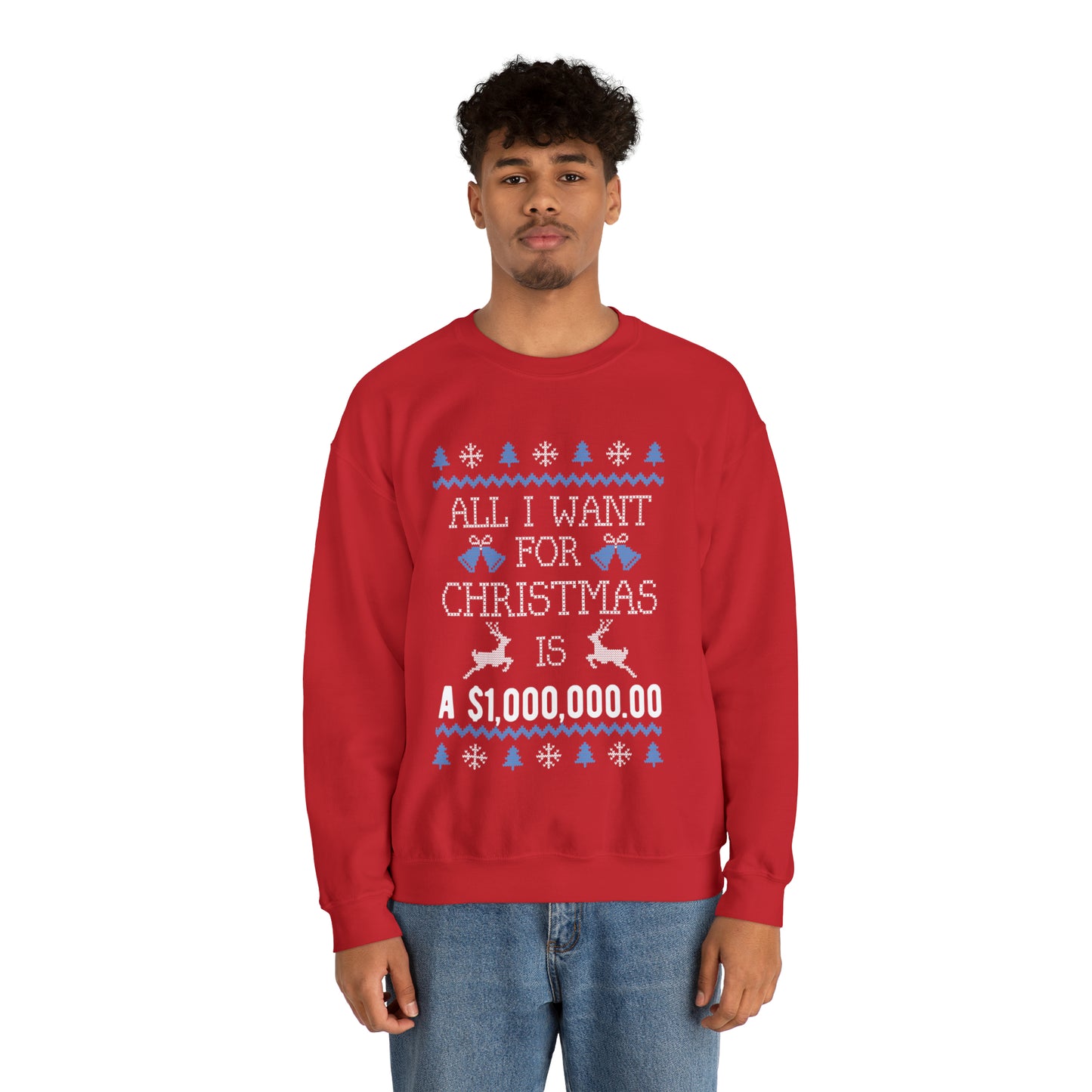 All I Want For Christmas is $1,000,000 Ugly Sweater Sweatshirt