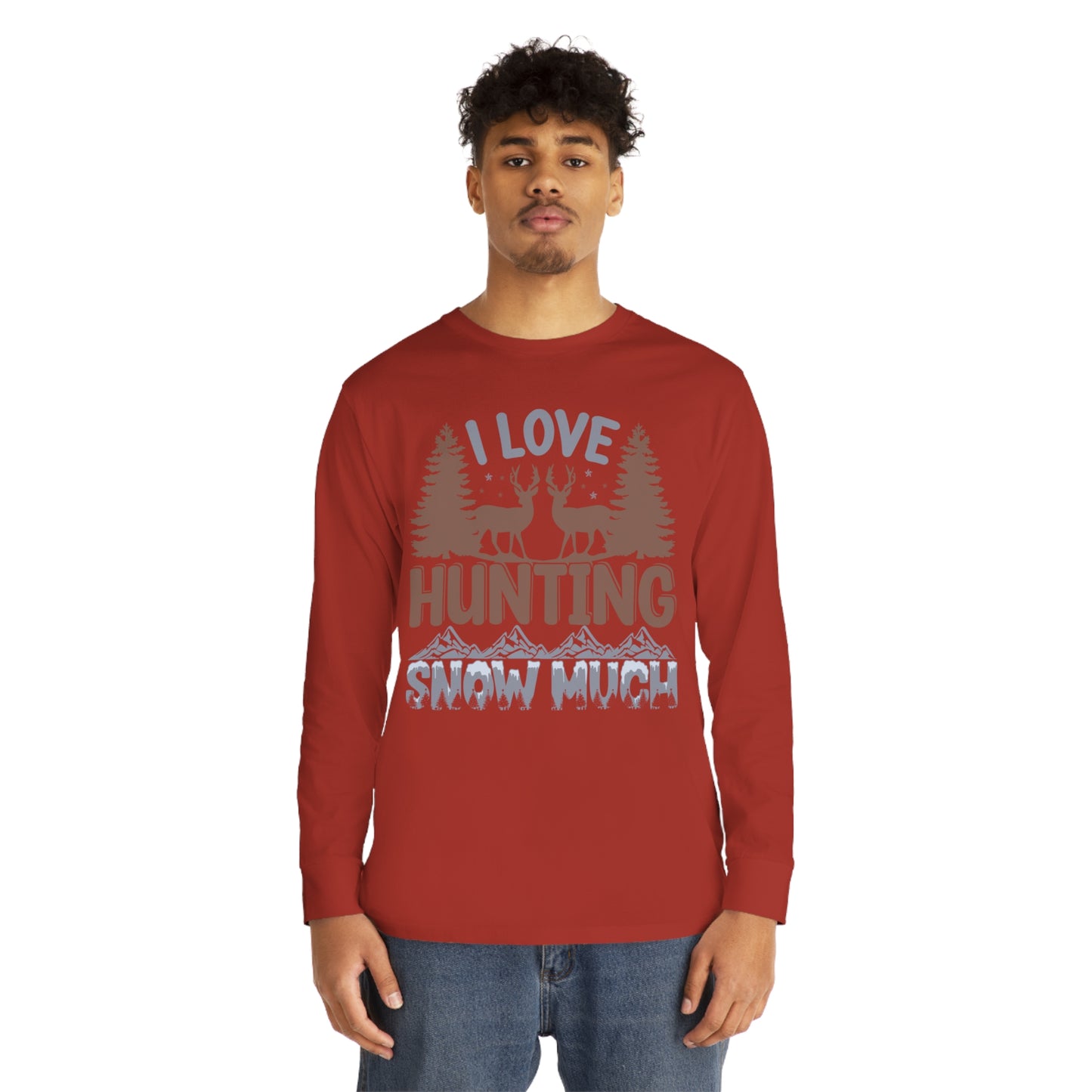 I Love Hunting Snow Much Christmas Ugly Sweater Long Sleeve T-shirt