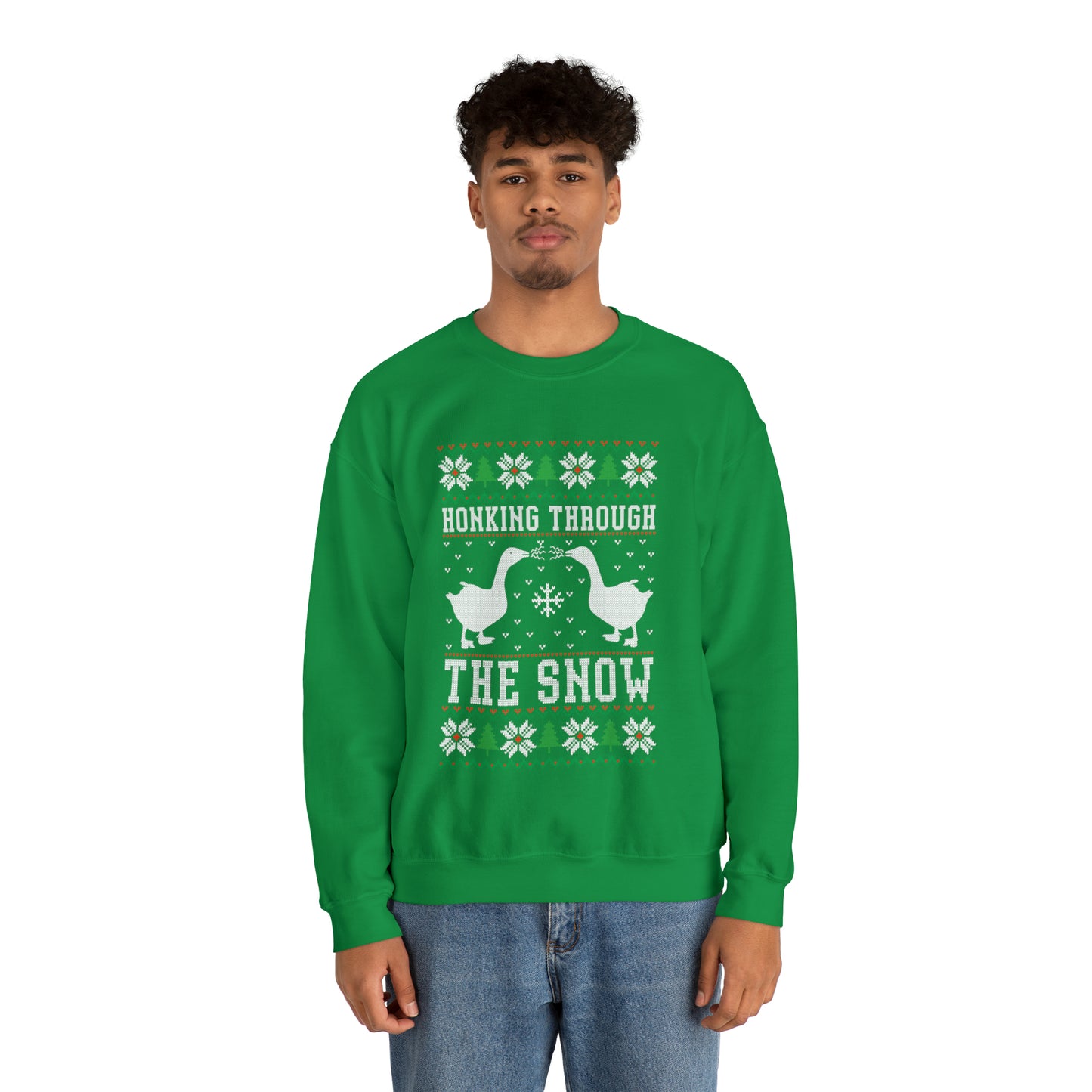 Honking Through The Snow Christmas Ugly Sweater Sweatshirt