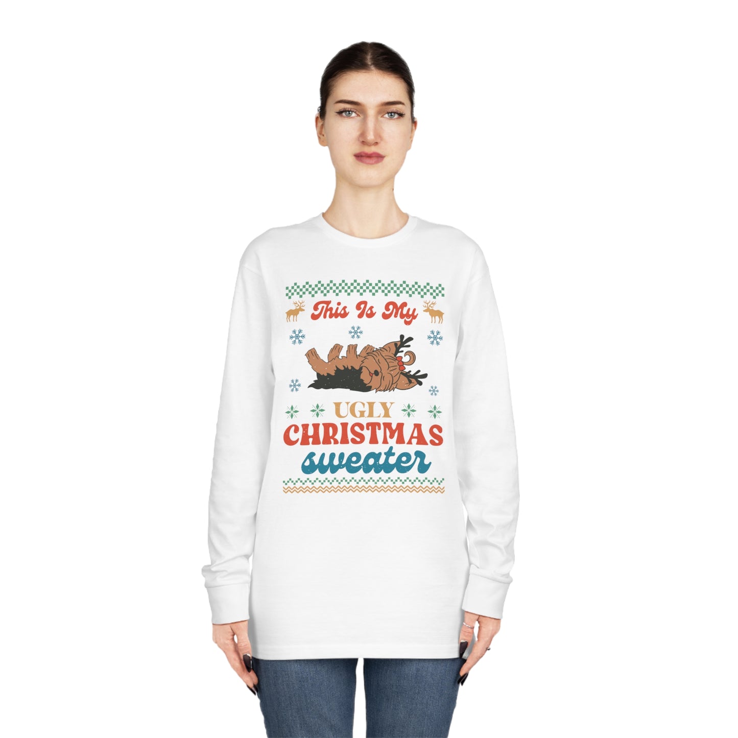 Yorkshire Terrier Yorkie This is My Ugly Christmas Sweater Long Sleeve Tee