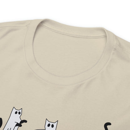 Ghost Cats Halloween Short Sleeve Tee