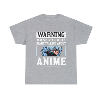 Warning May Spontaneously Start Talking About Anime Short Sleeve Tee