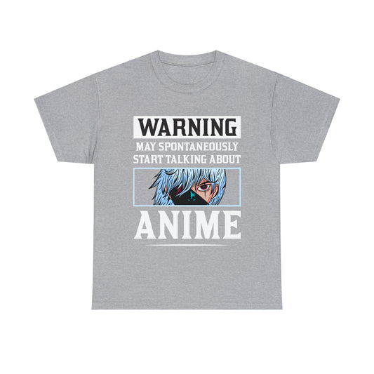 Warning May Spontaneously Start Talking About Anime Short Sleeve Tee