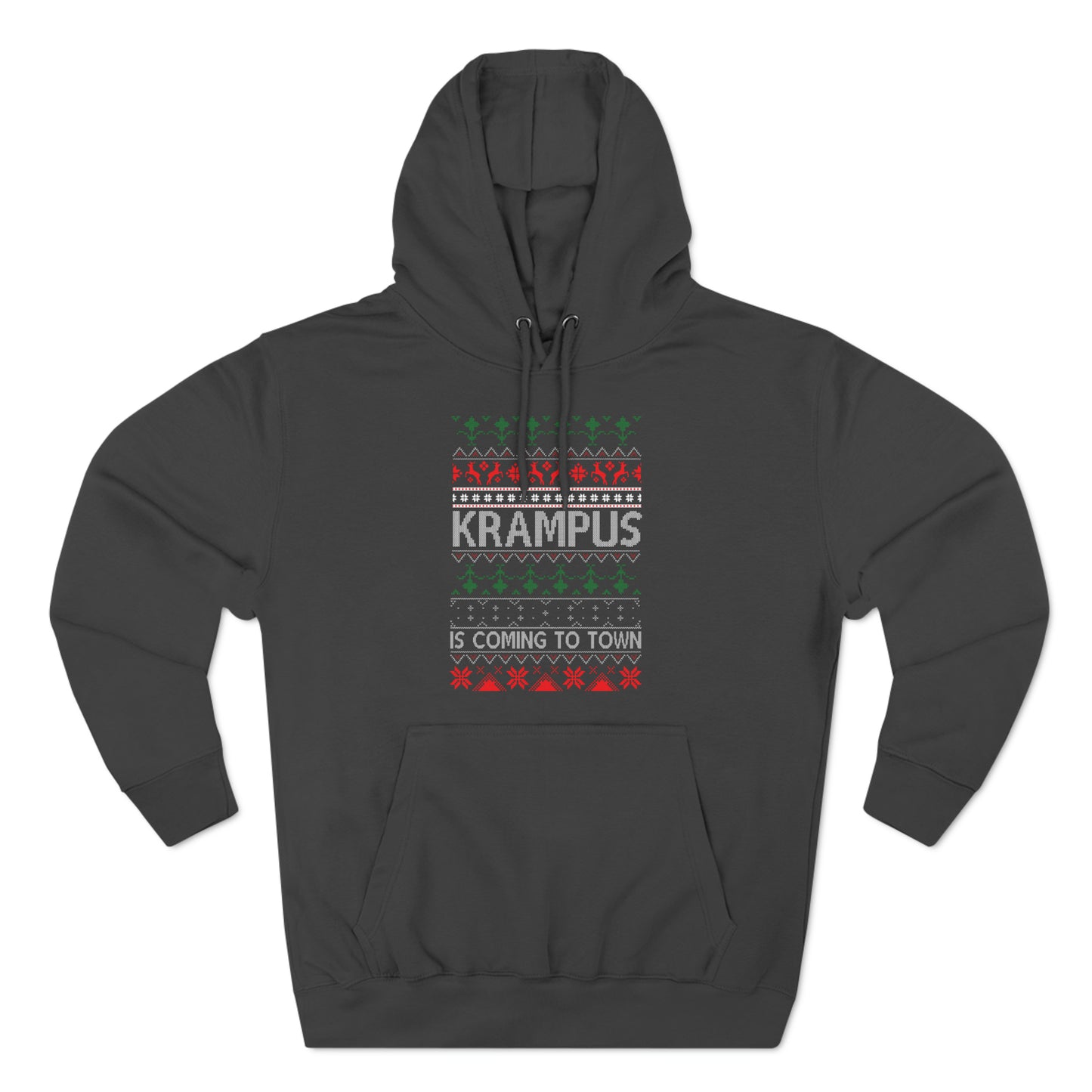 Krampus is Coming to Town Christmas Ugly Sweater Pullover Hoodie