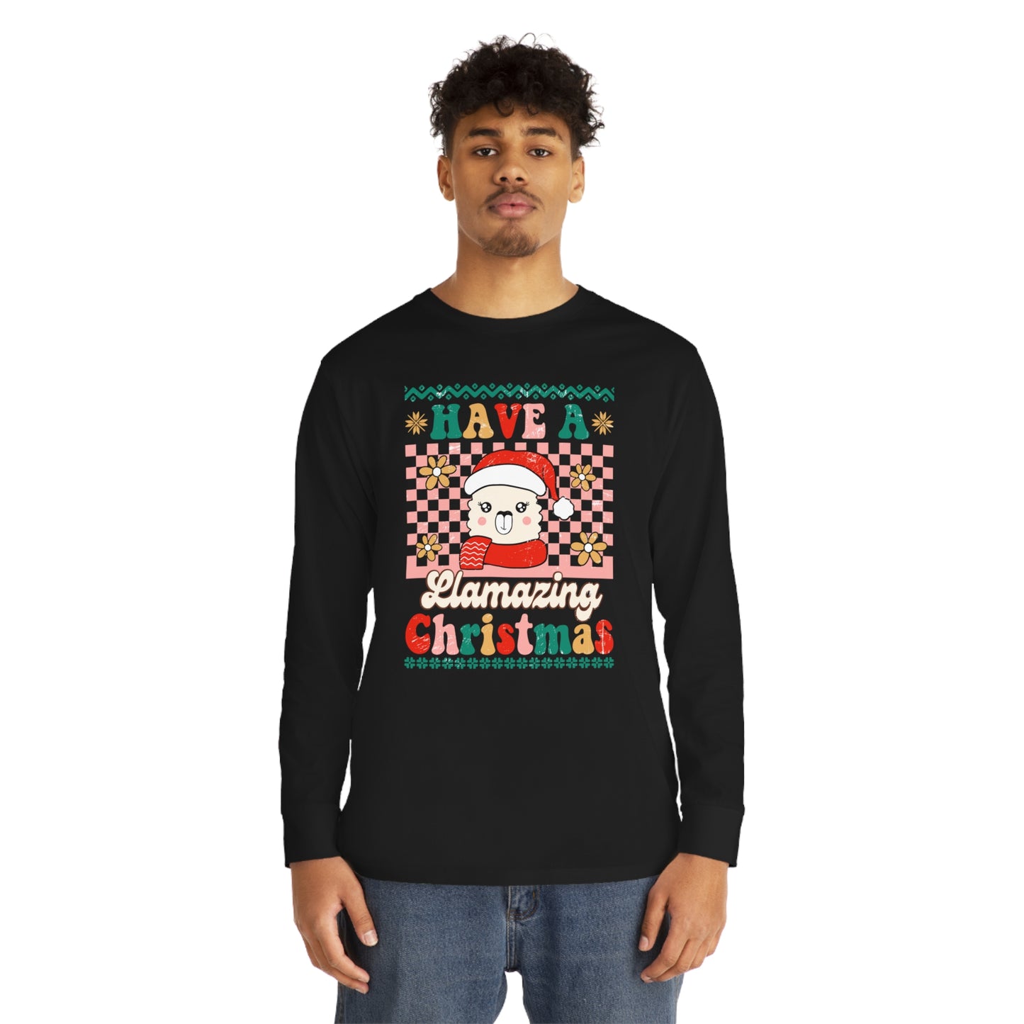 Have a Llamazing Christmas Ugly Sweater Long Sleeve Tee