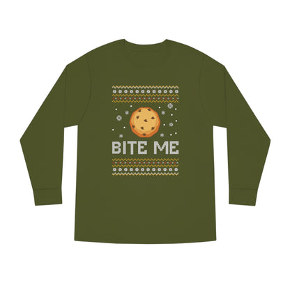 Cookie Bite Me Christmas Ugly Sweater Long Sleeve T-shirt