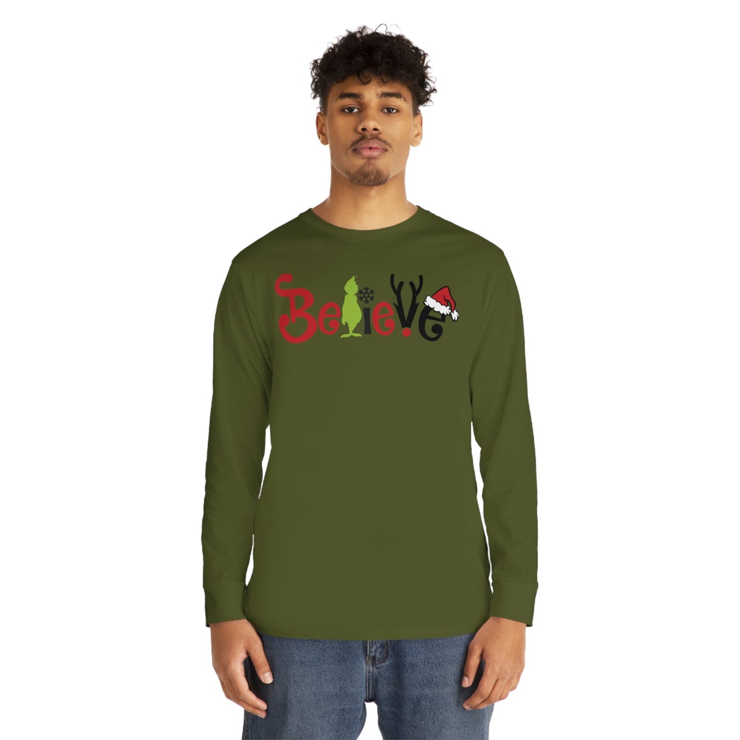Believe Grinch Christmas Long Sleeve T-Shirt