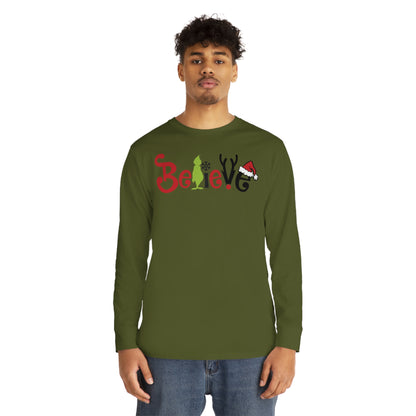 Believe Grinch Christmas Long Sleeve T-Shirt