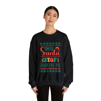 Santa Stop Judging Me Christmas Ugly Sweater Sweatshirt