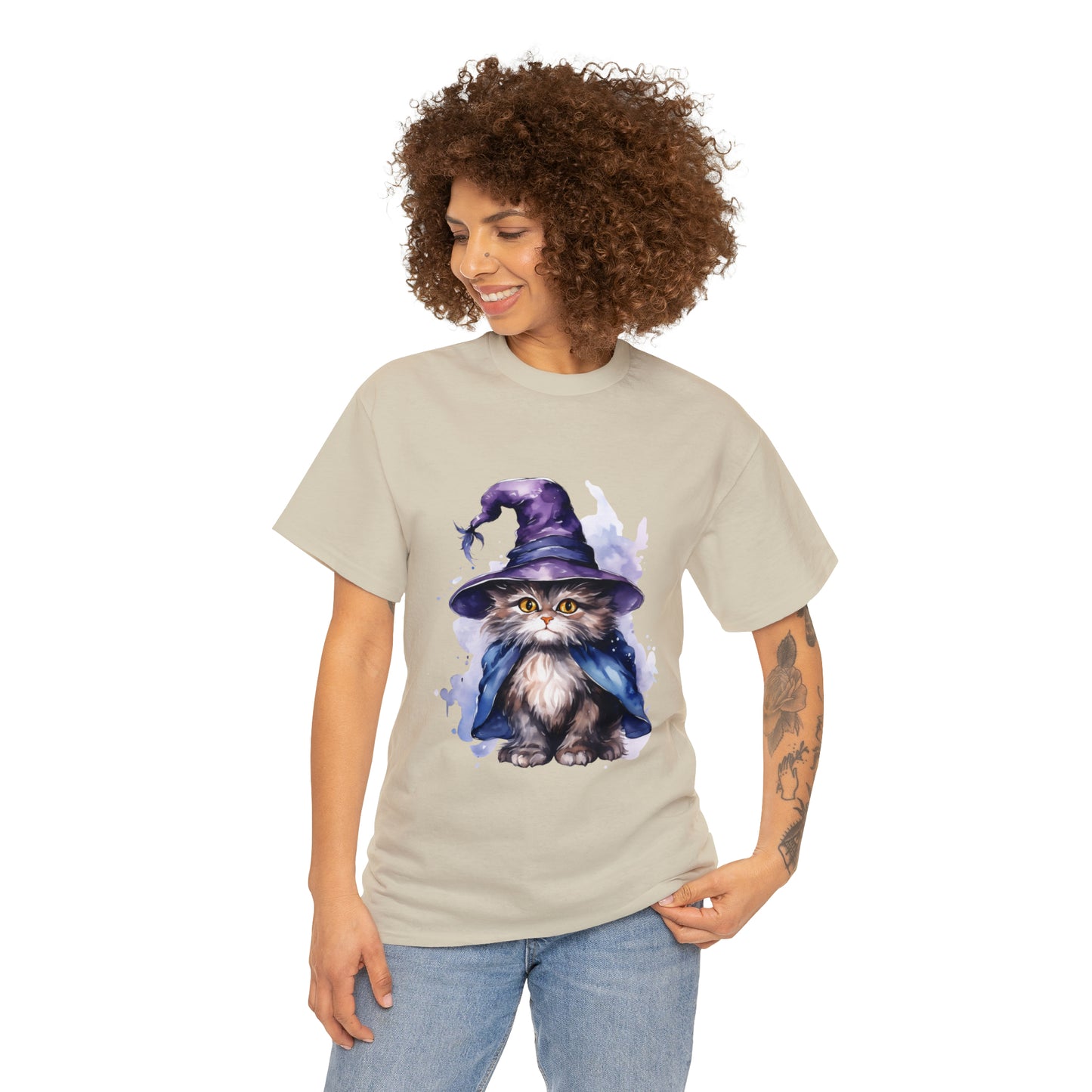 Witch Wizard Cat Halloween Short Sleeve Tee