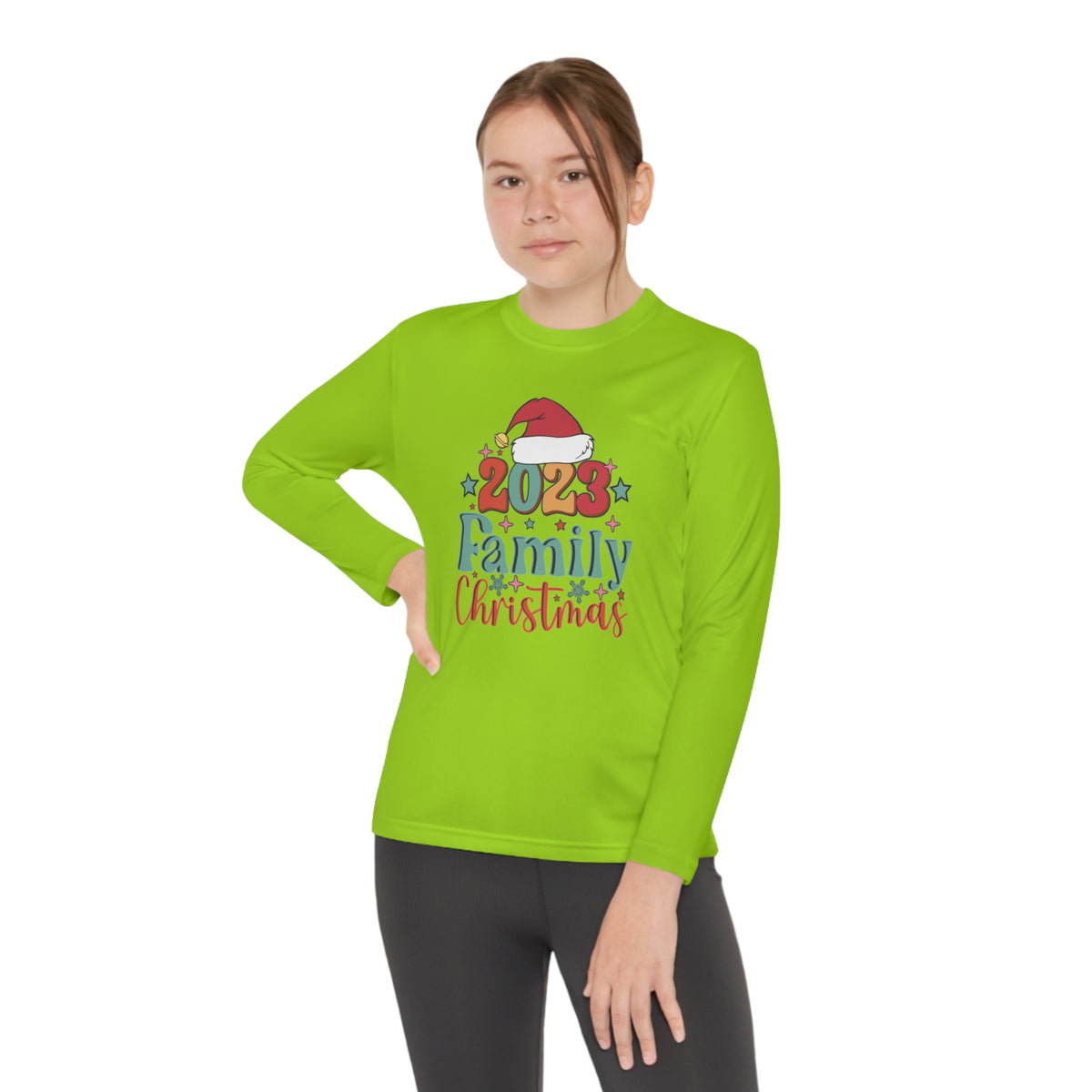 Family Christmas 2023 Youth Long Sleeve Tee