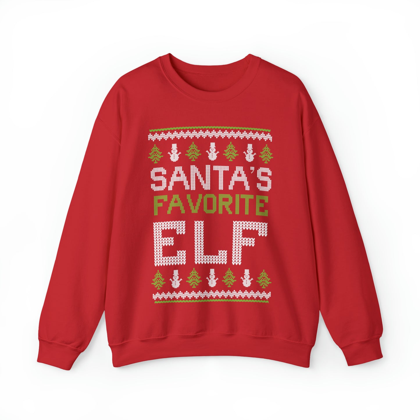 Santa's Favorite Elf Ugly Christmas Sweater Sweatshirt