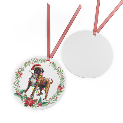 Boxer Dog in Lights Ornament