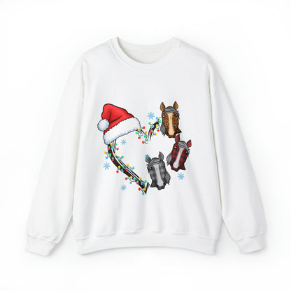 Horse Heart Wreath Christmas Sweatshirt