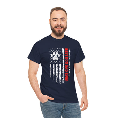 Best Dog Dad Ever Flag Short Sleeve Tshirt