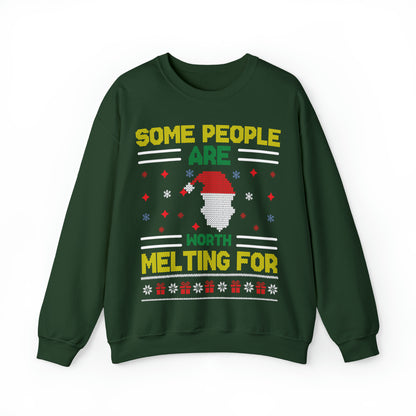 Some People Are Worth Melting For Christmas Ugly Sweater Sweatshirt