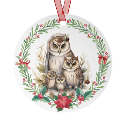 Brown Owl Family of 4 Ornament