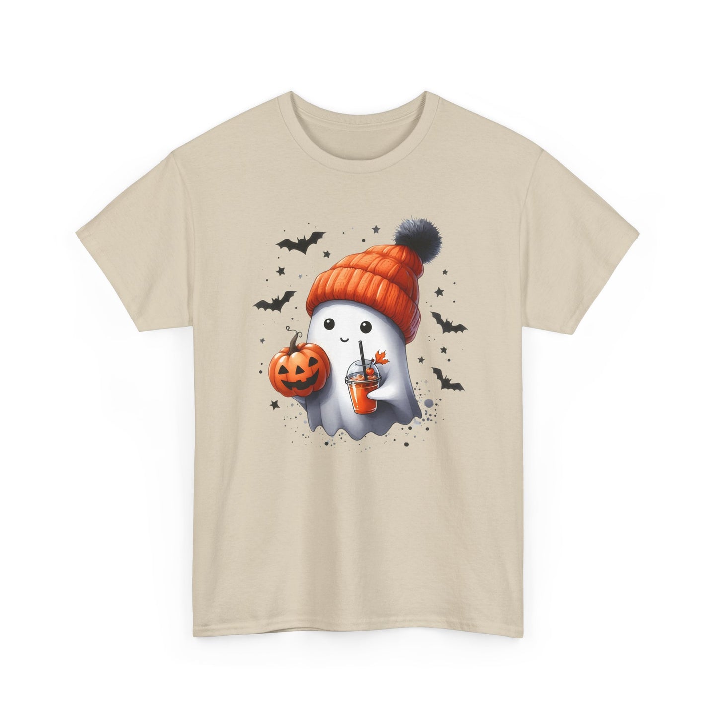 Cute Ghost Halloween Shirt Ghost With Hat Pumpkin Juice T-Shirt