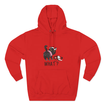 What? Cat Knocking Over Coffee Christmas Pullover Hoodie