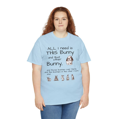 All The Bunnies Rabbit lover Unisex Heavy Cotton Tee