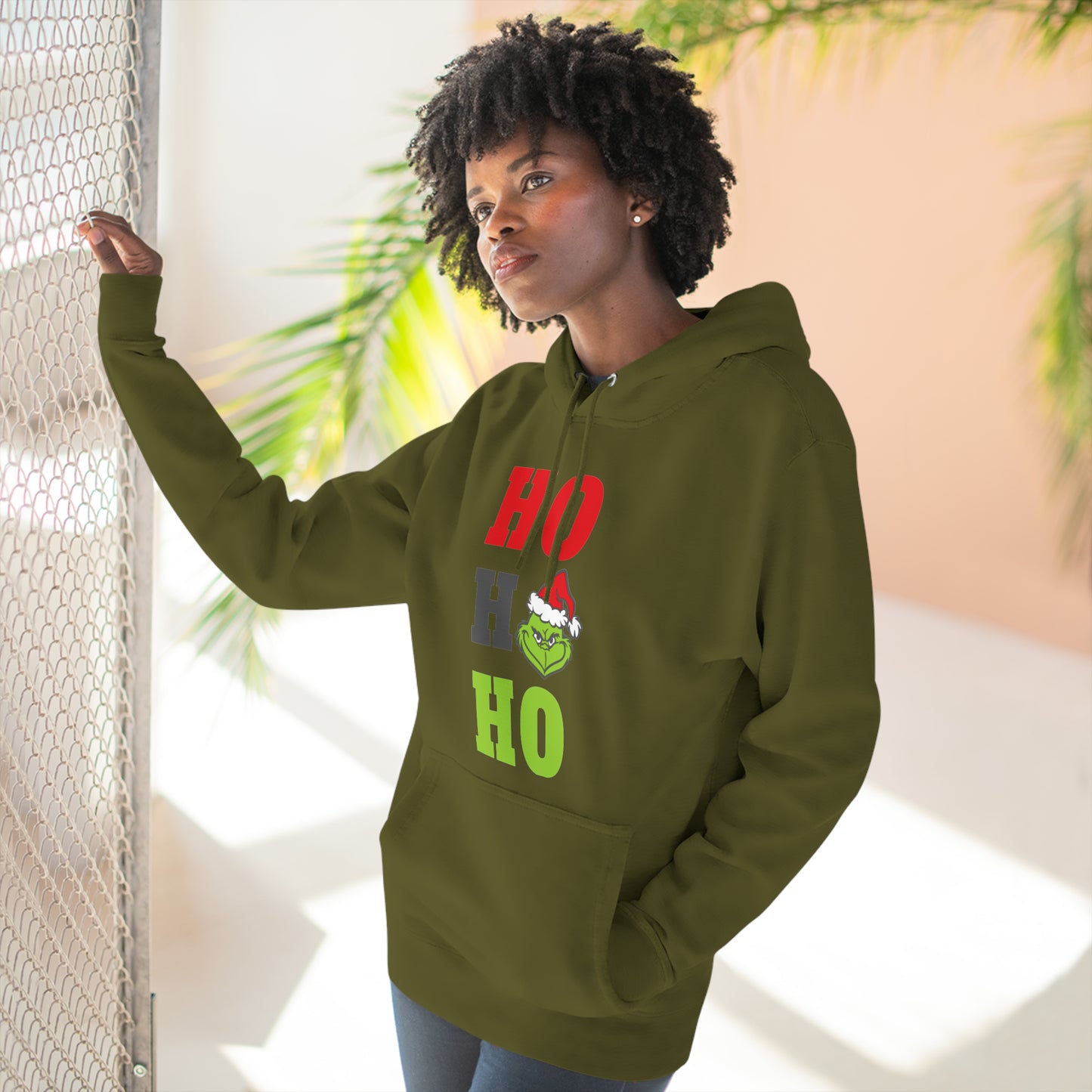 Grinch Ho Ho Ho Christmas Pullover Hoodie