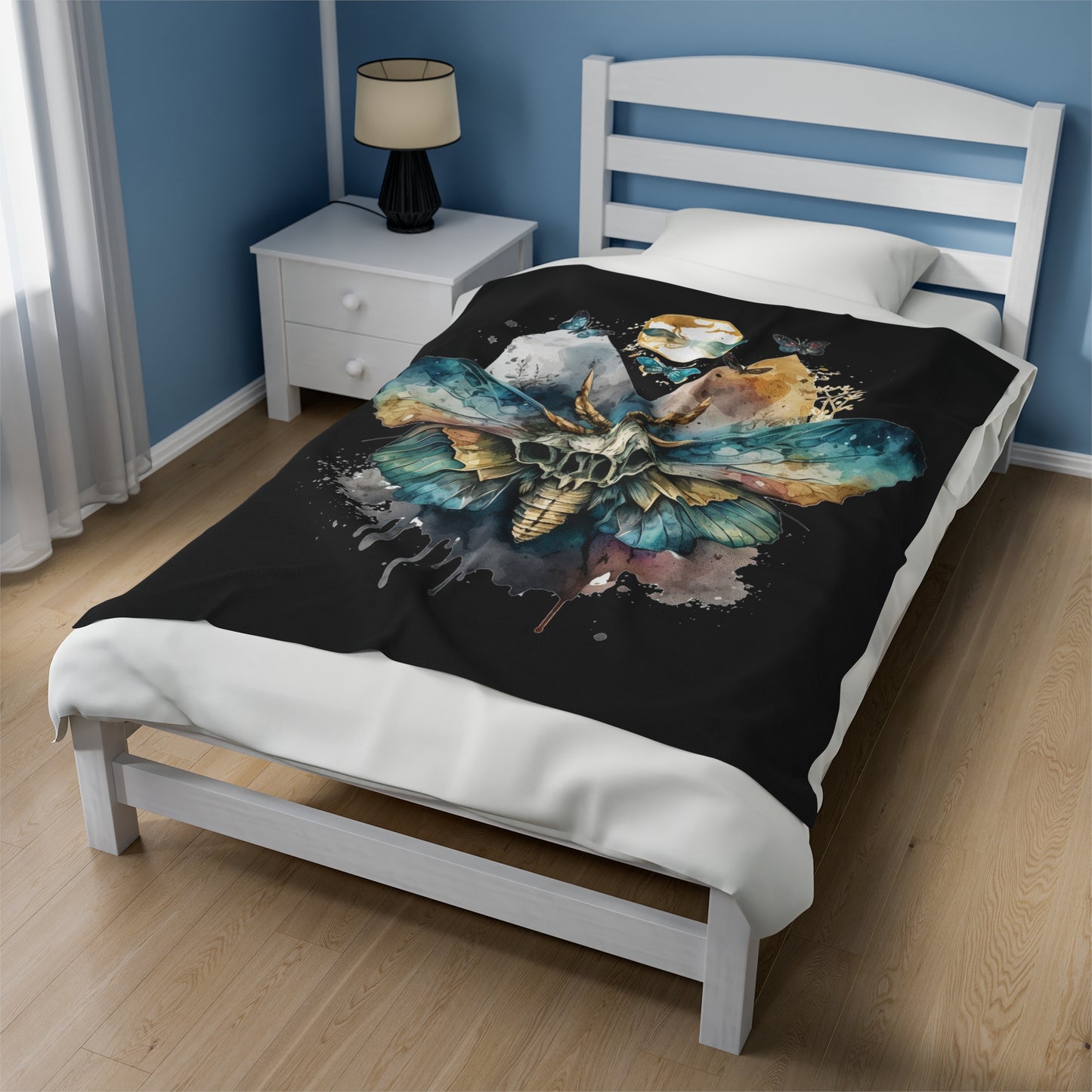 Watercolor Gothic Butterfly Blanket