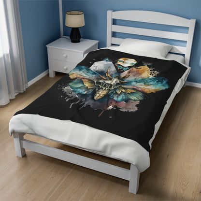 Watercolor Gothic Butterfly Blanket