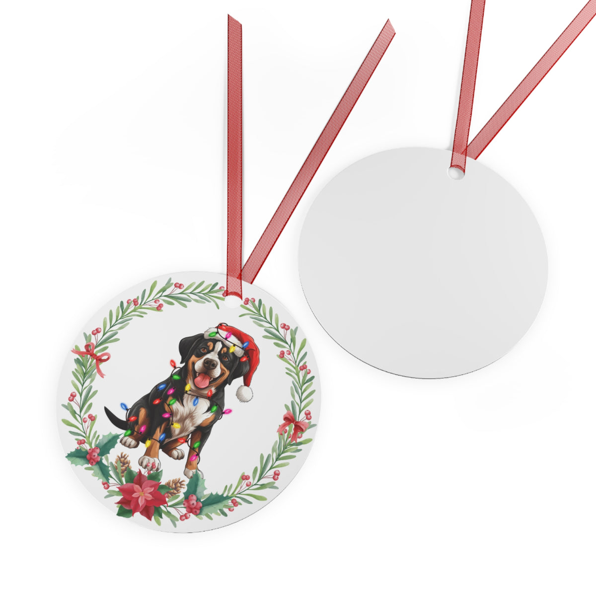 Greater Swiss Mountain Dog in Lights Ornament