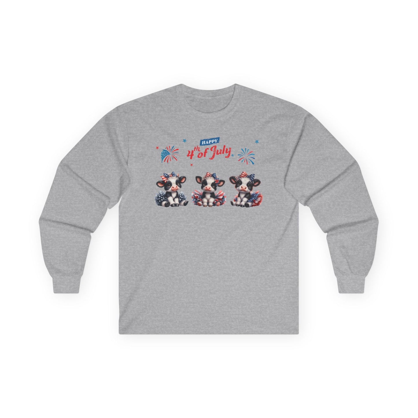 4th of July Cows in Tutus Long Sleeve T-Shirt