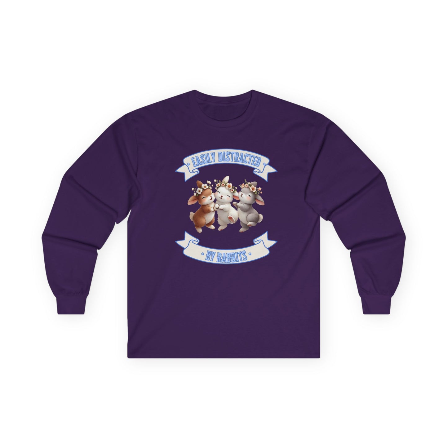 Easily Distracted By Rabbits Long Sleeve T-Shirt