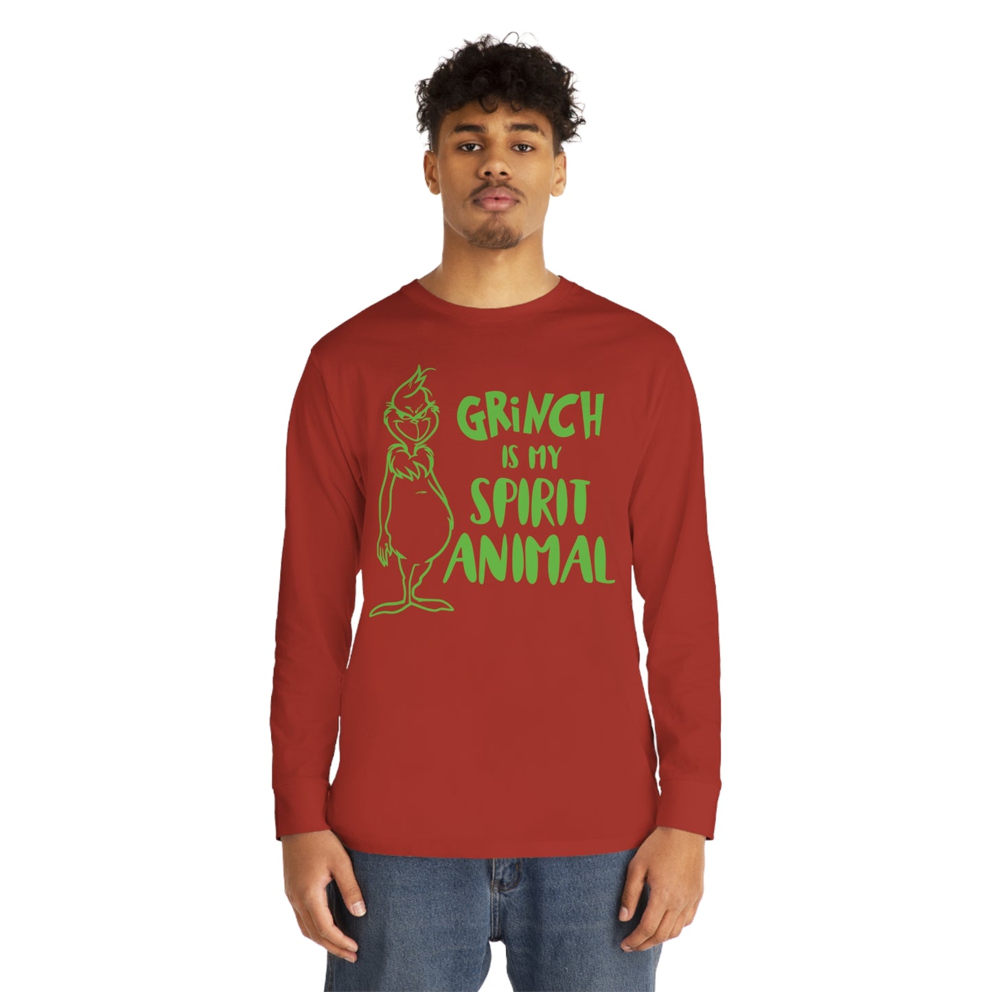 Grinch is My Spirit Animal Christmas Long Sleeve T-Shirt