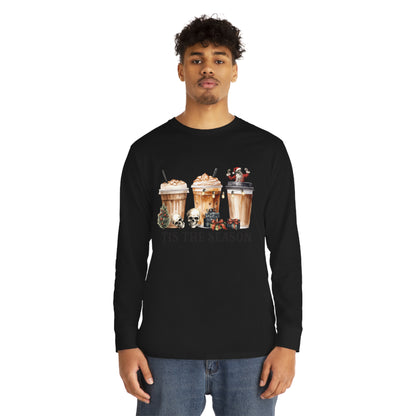 Skeleton Latte Christmas Long Sleeve Tee