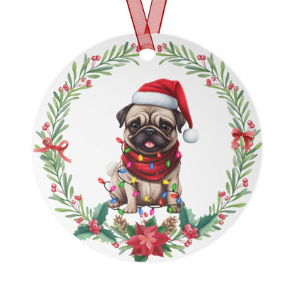 Pug Dog in Lights Ornament