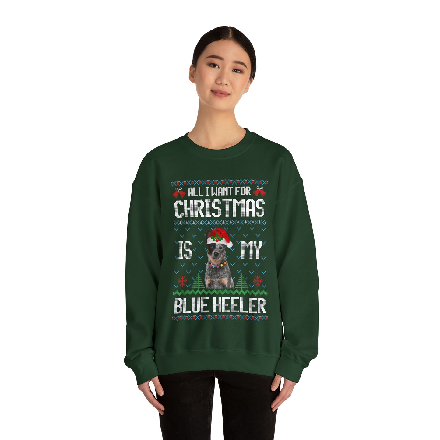All I Want For Christmas is My Blue Heeler Dog Ugly Sweater Sweatshirt