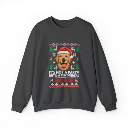It's Not a Party Until a Few Wieners Show Up Ugly Christmas Sweater Sweatshirt